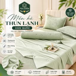 Mền Thun Lạnh Điều Hòa Hàn Quốc 1 Màu Aniva Bedding 2mx2m2 - Mền Hè Mát Lạnh, Không Dồn Gòn, Mềm Mịn, Thoáng Khí 1