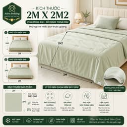 Mền Thun Lạnh Điều Hòa Hàn Quốc 1 Màu Aniva Bedding 2mx2m2 - Mền Hè Mát Lạnh, Không Dồn Gòn, Mềm Mịn, Thoáng Khí 4