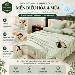 Mền Thun Lạnh Điều Hòa Hàn Quốc 1 Màu Aniva Bedding 2mx2m2 - Mền Hè Mát Lạnh, Không Dồn Gòn, Mềm Mịn, Thoáng Khí 3