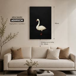 Tranh canvas động vật ngộ nghĩnh, tranh treo tường phòng khách, phòng ngủ, xưởng Printek sản xuất trực tiếp, tặng đinh 2