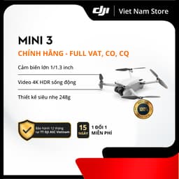 [Full VAT, CO, CQ] Chính Hãng Flycam DJI Mini 3 | camera quay 4K HDR, 249g, bay lên đến 38 phút 1