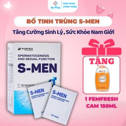Bổ Tinh Trùng S-Men - Hỗ Trợ Cải Thiện Sức Khỏe Nam Giới, Tăng Testosterone,Sức Bền & Giảm Mệt Mỏi 1