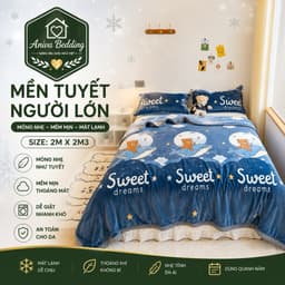 Mền Tuyết Người Lớn Aniva Bedding 2Mx2M3 - Mền Mỏng Mềm Mịn, Thoáng Mát, Đắp Điều Hòa Quanh Năm 🌿 1