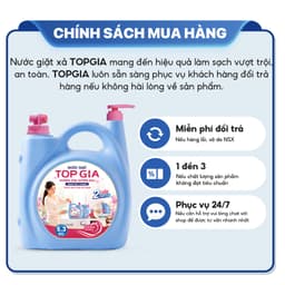 Nước Giặt TopGia Can 5.3KG Đậm Đặc Hương Hoa Sương Mai, Phấn Tinh Khôi Sạch Nhanh, Lưu Hương 100H 8