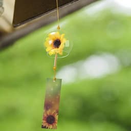 Chuông gió Hoa nhiều màu Furin Nhật Bản trong suốt trang trí decor xinh xắn 2