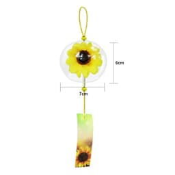 Chuông gió Hoa nhiều màu Furin Nhật Bản trong suốt trang trí decor xinh xắn 9