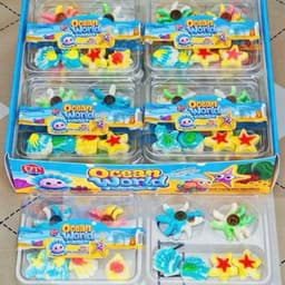 Khay 20 hộp kẹo dẻo sinh vật biển nhiều hình mix vị trái cây, kẹo dẻo trái cây hình sinh vật biển siêu ngon 2