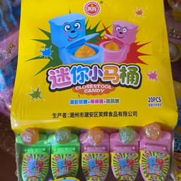 Khay 20 cái Kẹo Mút bồn cầu siêu hot( sỉ đồ chơi, đồ ăn vặt) Candy Chua Snack 3