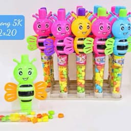 Khay 20c kẹo kèm Còi Ong siêu dễ thương, đồ chơi kèm kẹo cho bé 1