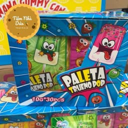 Sỉ ( Hộp x 30g ) Kẹo Mút Kem Nổ Trong Miệng PALETA TRUENO POP Siêu Ngon Hấp Dẫn, Ăn Vặt Cổng Trường Food 4
