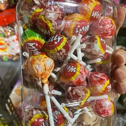Hộp  66 cây kẹo mút trái cây hương tổng hợp Welly Candy Snack Chua Ăn Vặt Food 3