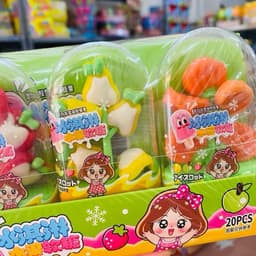 Hộp 20 que kẹo dẻo hình hoa quả siêu ngon hấp dẫn cho bé Snack Food Ăn Vặt Thức Ăn Candy Chua Vani 2