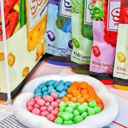 Hộp 20 gói kẹo dẻo chua Sour Fruit Gummy Candy vị hoa quả hàng 5k 2