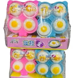 Khay 20 vỉ Thạch hình Trứng ốp la vỉ 4 cái kèm kẹo nổ siêu ngon siêu Hot 1