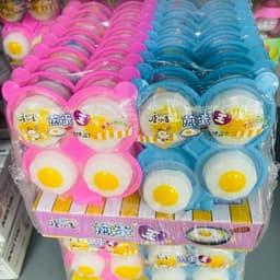 Khay 20 vỉ Thạch hình Trứng ốp la vỉ 4 cái kèm kẹo nổ siêu ngon siêu Hot 4