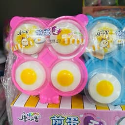 Khay 20 vỉ Thạch hình Trứng ốp la vỉ 4 cái kèm kẹo nổ siêu ngon siêu Hot 3