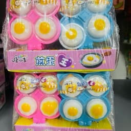 Khay 20 vỉ Thạch hình Trứng ốp la vỉ 4 cái kèm kẹo nổ siêu ngon siêu Hot 5