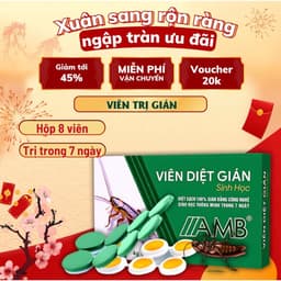 Viên Diệt Gián Sinh Học AMB, Diệt Tận Gốc Tất Cả Loại Gián Hiệu Quả An Toàn Không Mùi Công Nghệ Sinh Học Thông Minh - QV 7