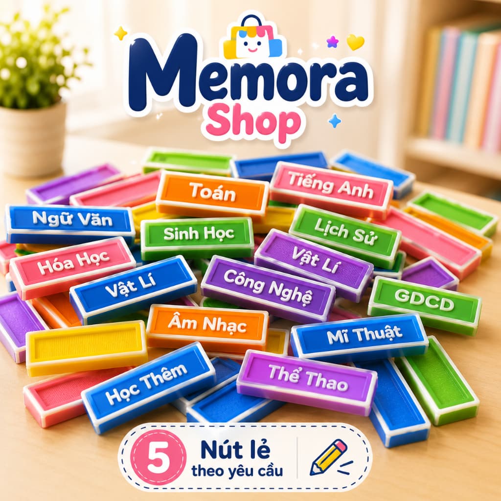 NÚT LẺ LẮP GHÉP cao cấp (1 combo 5 nút), KHÔNG KÈM BẢNG của Memora Shop ko