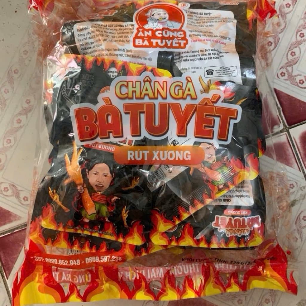 Bịch 20 cái chân gà rút xương ăn cùng bà tuyết, chân gà rút xương ăn liền tẩm vị ăn cùng bà tuyết Food Chua Chè Đường