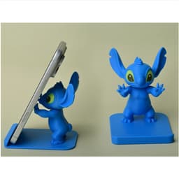 Giá Đỡ Điện Thoại Stitch 3D LUXI Bằng Nhựa PETG, Phụ Kiện Decor Bàn Làm Việc Dễ Thương Tiện Lợi 2