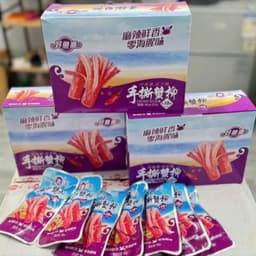 Sỉ (hộp x 20c) Thanh cua tẩm 4 vị, thanh cua ăn liền tẩm vị siêu ngon, thanh cua cay tứ xuyên thơm ngon hấp dẫn Food 6