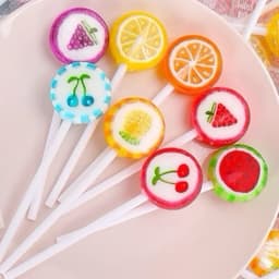 sỉ bịch kẹo mút nhí trái cây, kẹo mút mini nhiều hình trái cây siêu ngon cho bé gói 300 gam 5