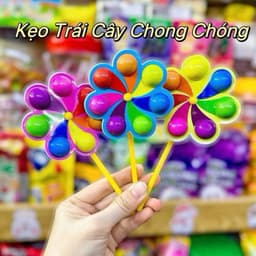 Hộp 40c Kẹo Chong Chóng Vị Trái Cây Đủ Màu Dễ Thương️, kẹo chong chóng xoay được siêu hot hit cho bé 2