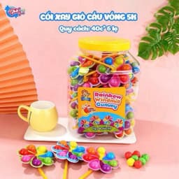 Hộp 40c Kẹo Chong Chóng Vị Trái Cây Đủ Màu Dễ Thương️, kẹo chong chóng xoay được siêu hot hit cho bé 1