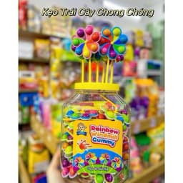 Hộp 40c Kẹo Chong Chóng Vị Trái Cây Đủ Màu Dễ Thương️, kẹo chong chóng xoay được siêu hot hit cho bé 3