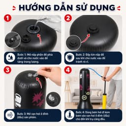 Bộ Đồ Chơi Đấm Bốc Boxing MimiToys Có Bơm Tặng Kèm - Trụ Boxing Vận Động Giải Trí Cho Bé 2
