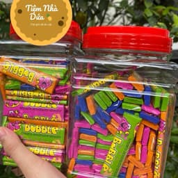 Lọ 100c Kẹo Gum Cao Su Vị Trái Cây Kèm Hình Xăm Ngọt Ngọt Ngon Ngon Candy Candy Ăn Vặt Snack Food 6