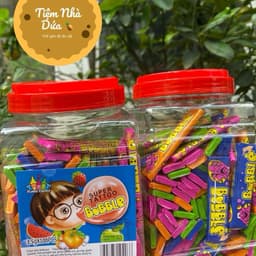 Lọ 100c Kẹo Gum Cao Su Vị Trái Cây Kèm Hình Xăm Ngọt Ngọt Ngon Ngon Candy Candy Ăn Vặt Snack Food 4