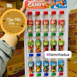 Vỉ 20 chai kẹo mix nhiều loại kẹo siêu ngon cho bé, kẹo hình chai nước siêu hot 1