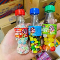 Vỉ 20 chai kẹo mix nhiều loại kẹo siêu ngon cho bé, kẹo hình chai nước siêu hot 2