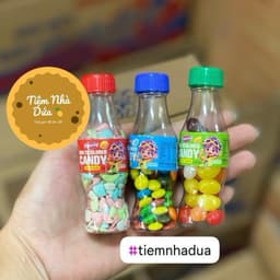 Vỉ 20 chai kẹo mix nhiều loại kẹo siêu ngon cho bé, kẹo hình chai nước siêu hot 3