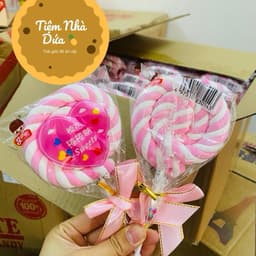 Sỉ Hộp 30 que kẹo dẻo bông trái tym to siêu ngon, có thể dùng trang trí quà tặng Candy Ngọt Snack Food Chua Ăn Vặt 5