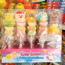 Sỉ khay 40 xiên kẹo dẻo bông mashmallow noel nhiều vị, kẹo dẻo xiên hình noel cho bé Candy Snack Ăn Vặt Chua Food 2