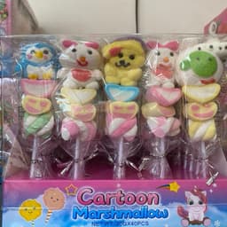 Sỉ khay 40 xiên kẹo dẻo bông mashmallow noel nhiều vị, kẹo dẻo xiên hình noel cho bé Candy Snack Ăn Vặt Chua Food 5