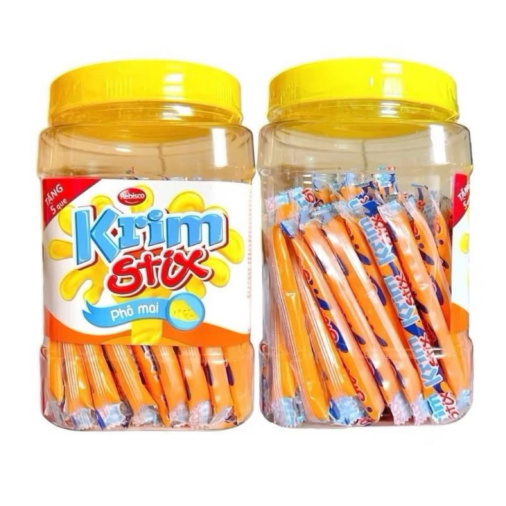 [Hũ 100 que] Kẹo sữa mềm mix vị Krim Stix siêu hot hit, vị phô mai, Socola, Mix nhiều vị hot hot