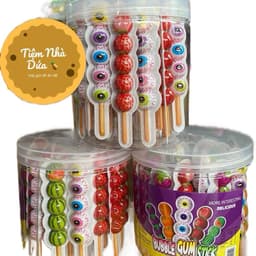 Lọ 30 xiên kẹo dẻo Hồ lô mix vị( mỗi xiên 9gram),có nhân siêu ngon cho bé Candy Snack Food Thức Ăn Ăn Vặt 1