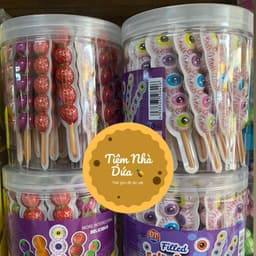 Lọ 30 xiên kẹo dẻo Hồ lô mix vị( mỗi xiên 9gram),có nhân siêu ngon cho bé Candy Snack Food Thức Ăn Ăn Vặt 2