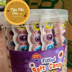 Lọ 30 xiên kẹo dẻo Hồ lô mix vị( mỗi xiên 9gram),có nhân siêu ngon cho bé Candy Snack Food Thức Ăn Ăn Vặt 5