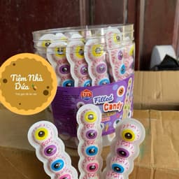 Lọ 30 xiên kẹo dẻo Hồ lô mix vị( mỗi xiên 9gram),có nhân siêu ngon cho bé Candy Snack Food Thức Ăn Ăn Vặt 4