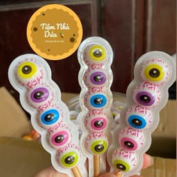 Lọ 30 xiên kẹo dẻo Hồ lô mix vị( mỗi xiên 9gram),có nhân siêu ngon cho bé Candy Snack Food Thức Ăn Ăn Vặt 3