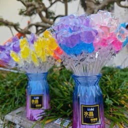 (giá sỉ ) Bình 60 que kẹo mút thuỷ tinh tặng kèm thêm bình cắm hoa siêu hot 3