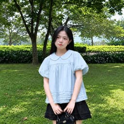 Áo babydoll kiểu nữ gấu bèo 2 tầng bánh bèo điệu đà, phong cách Hàn Quốc 6