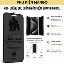 Kính Cường Lực Chống Nhìn Trộm 360 Dành Cho Iphone 17 Pro Max 16 15 14 13 12 11 ProMax Xs Max 1