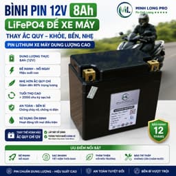 Bình Xe Máy 12V LiFePO4 6Ah, Bảo Hành 1 Năm 8