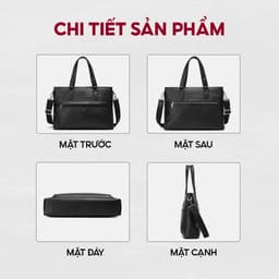 Túi Xách Da Thật Nam LECOS LT6 Cao Cấp Đeo Chéo Công Sở Sang Trọng Thời Trang Nam 2